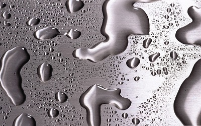 water droplets on glass surface