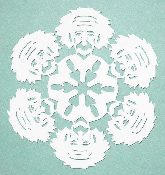Albert Einstein snowflakes