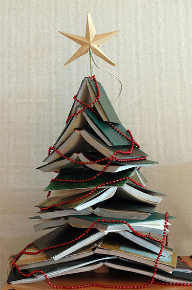 Books Christmas tree