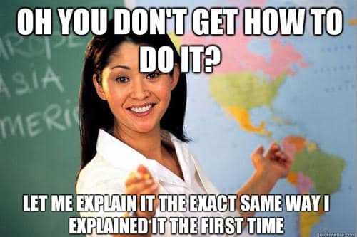 teacher explains