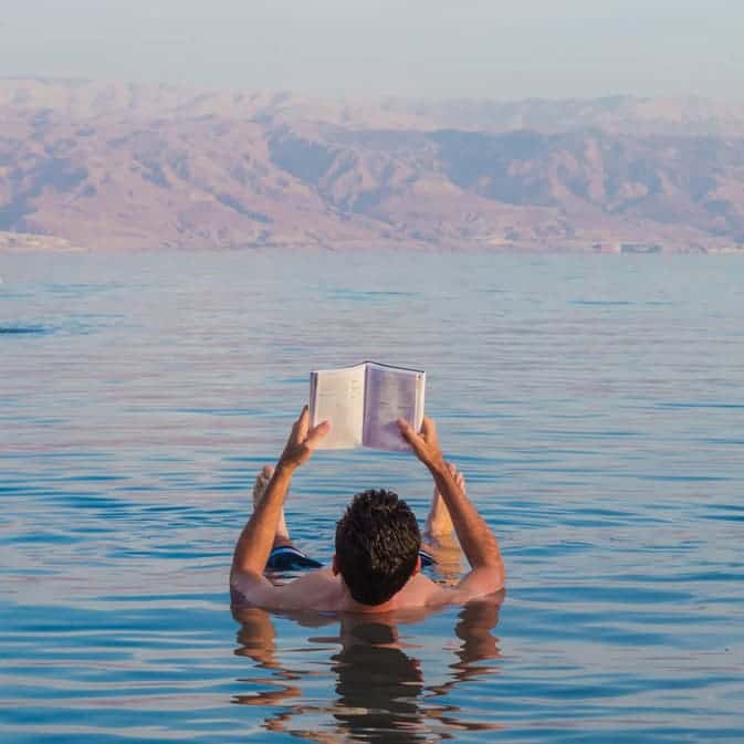 Reading at the sea